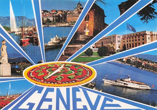 Suisse geneve horloge fleurie - suisse,