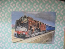 Plaque en métal TRAIN LOCOMOTIVE ancienne à vapeur  par Micklewright