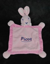 Peluche doudou lapin plat rose