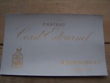 etiquette vin ancienne Chateau Cos d'Estournel original Saint Estèphe wine label