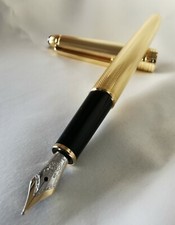 14K Montblanc Meisterstuck Solitaire Modèle 144 - rare - Stylo Plume