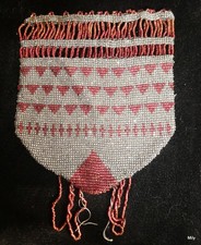 ancienne bourse  aumoniere  XIX é en micro perles