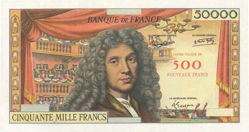 160 500 sur 50000 francs - 500, nf