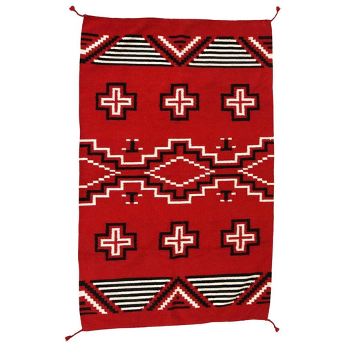 Tapis laine rouge - en, navajo
