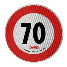 LAMPA Disque Limite Vitesse ? Adhésif Rétro-réfléchissants 70 Km/H Tüv Classe 2