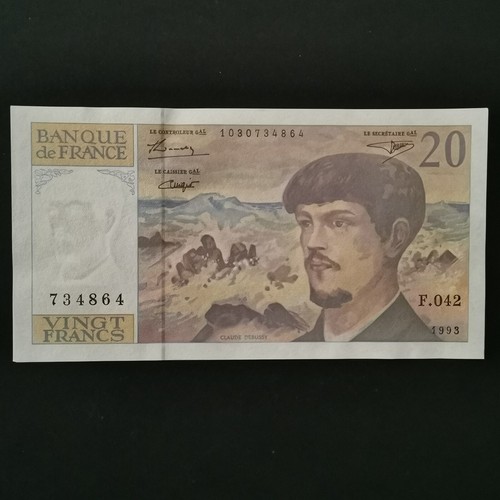 Billet francs debussy 1993 - 20,