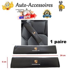 1 Paire de housse ceinture sécurité pour Porsche look cuir
