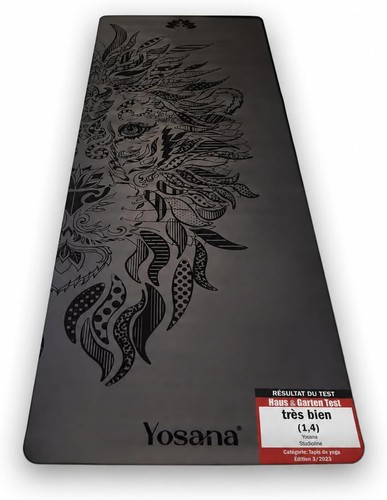 Tapis yoga caoutchouc - yoga, naturel