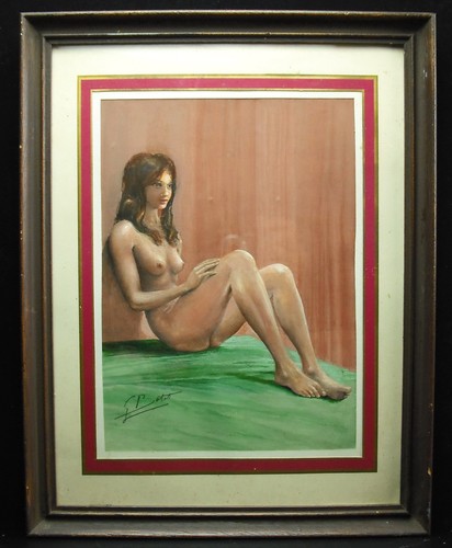 Femme gouache originale - de, femme,