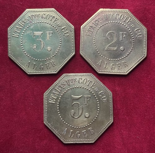 Rare jetons alger - et, 5