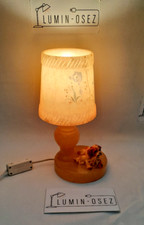 LAMPE ALBÂTRE DÉCOR FLORAL ET CHIEN COCKER - CIRCA 1960/70 - 2,3 kg
