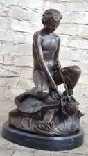 Sculpture bronze garçon - sculpture,