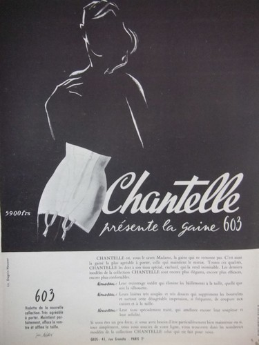 Publicité 1958 gaine - publicitÉ,