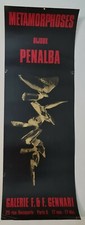 Métamorphoses bijoux A. Penalba vers 1950 Affiche Originale Exposition Sculpture