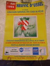 2 affiches concours national des Coqs de Pêche NEUVIC dessins CHARLES GAIDY