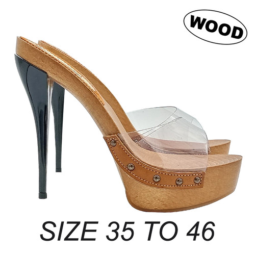 Mules avec tige transparente - mules,