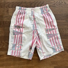 Rare short de bain Vilebrequin années 80-90 100% coton peaux rouges colts hom...