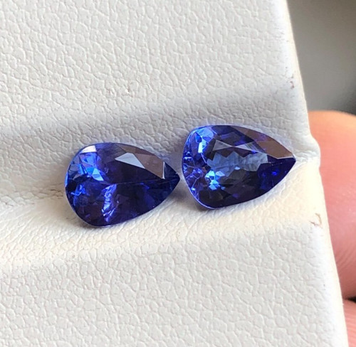 Paire naturelle tanzanite - naturelle,