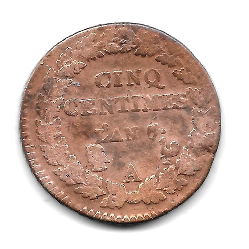 Monnaie cinq centimes dupré - monnaie,