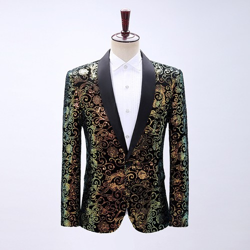 Hommes imprimé floral - floral, sequin