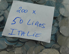 LOT 200 PIECES 50 LIRES