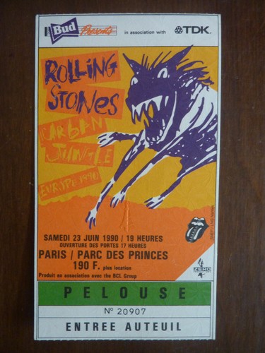 Ticket concert the - concert, rolling