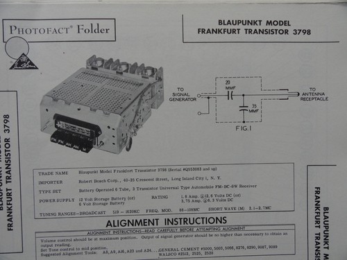 Original sams photofact manual - original,