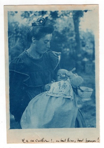Photo anonyme cyanotype 1910 - photo,