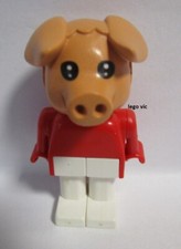 Lego x599c04 fab11d Fabuland Personnage Figure Cochon Pig du 3631 3711 TBE