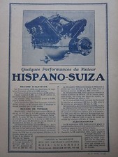 1924 PUB HISPANO-SUIZA MOTEUR AVIATION RECORDS AERO ENGINE / PUB BREGUET AD