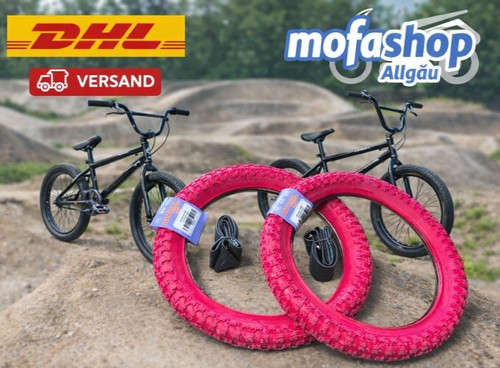 Bicycle tyre red 20x2 - red, 20x2.125