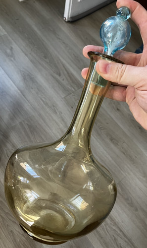 Belle carafe verre coloré - verre,