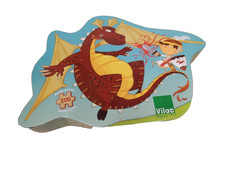 Puzzle En Bois Vilac France 200 PIÈCES Dragons