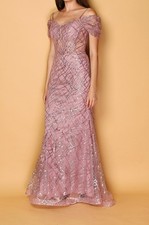 Robe soiree sirene vieux rose