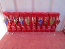 10 GRANDS VERRES A VIN "PAUL NAGEL" D' EPOQUE CONTEMPORAINE EN VERRE EMAILLE