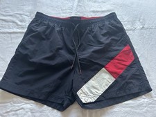 TOMMY HILFIGER Short de Bain Homme Marine avec ´décor Rouge et Blanc Taille L