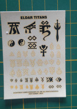 Warhammer 40k/40000 : Eldar titans /craftworld décalcomanies/ decals
