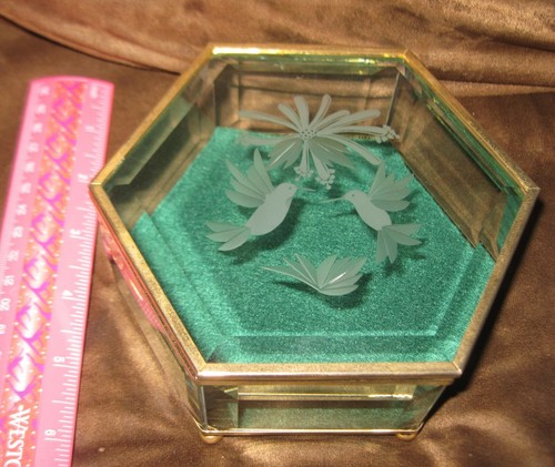 Vintage glass and brass - and,