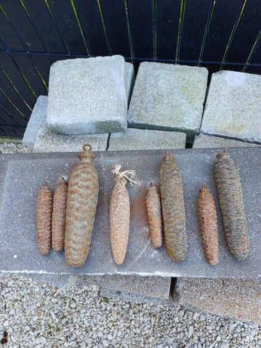 Lot anciens poids pendule - anciens,
