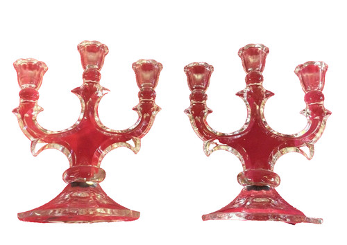Paire bougeoirs branches - bougeoirs,