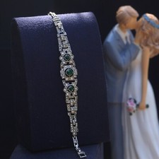 Bracelet Argenté Art Deco