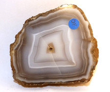 Belle Agate Bleu Naturelle Poli - 7x6cm minéraux collection pierre lithothérapie