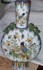Grand Vase  Ancien En Faience De Desvres  Fourmaintreaux