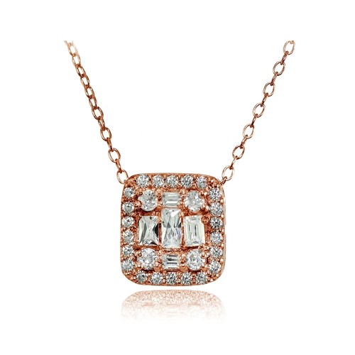 Rose flash argent - flash, zircone