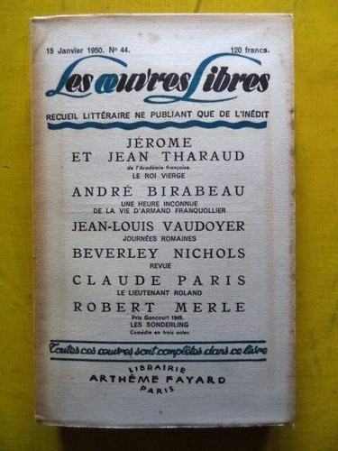 Revue les oeuvres libres - revue,
