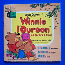 Disque 33 tours de Walt Disney- Winnie  l'ourson  et l'arbre a miel  tbe