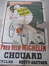 AFFICHE ORIGINALE    PNEU  VELO MICHELIN  1913