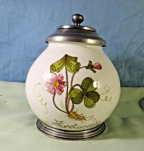 Joli pot couvert décor - , floral