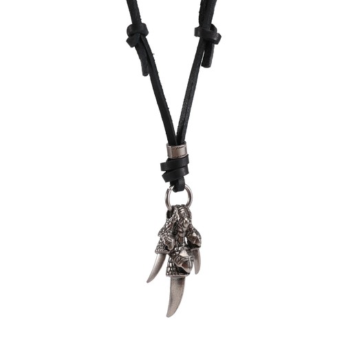 Alliage cuir pendentif collier - alliage,