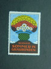 Vignette tourisme Eté dans les Grisons Suisse Sommer in Graubünden Schweiz 1926